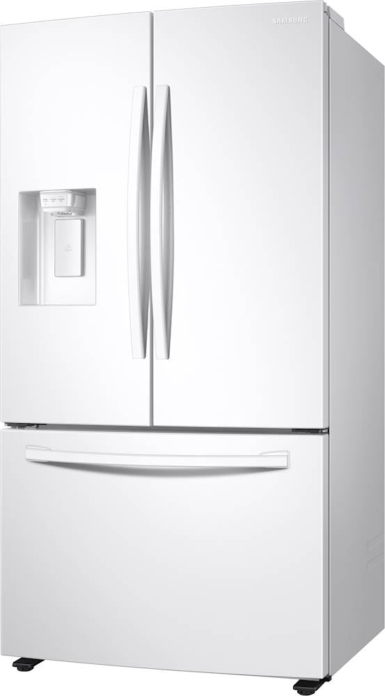 Samsung - 27 cu. ft. Large Capacity 3-Door French Door Refrigerator with External Water & Ice Dispenser - White