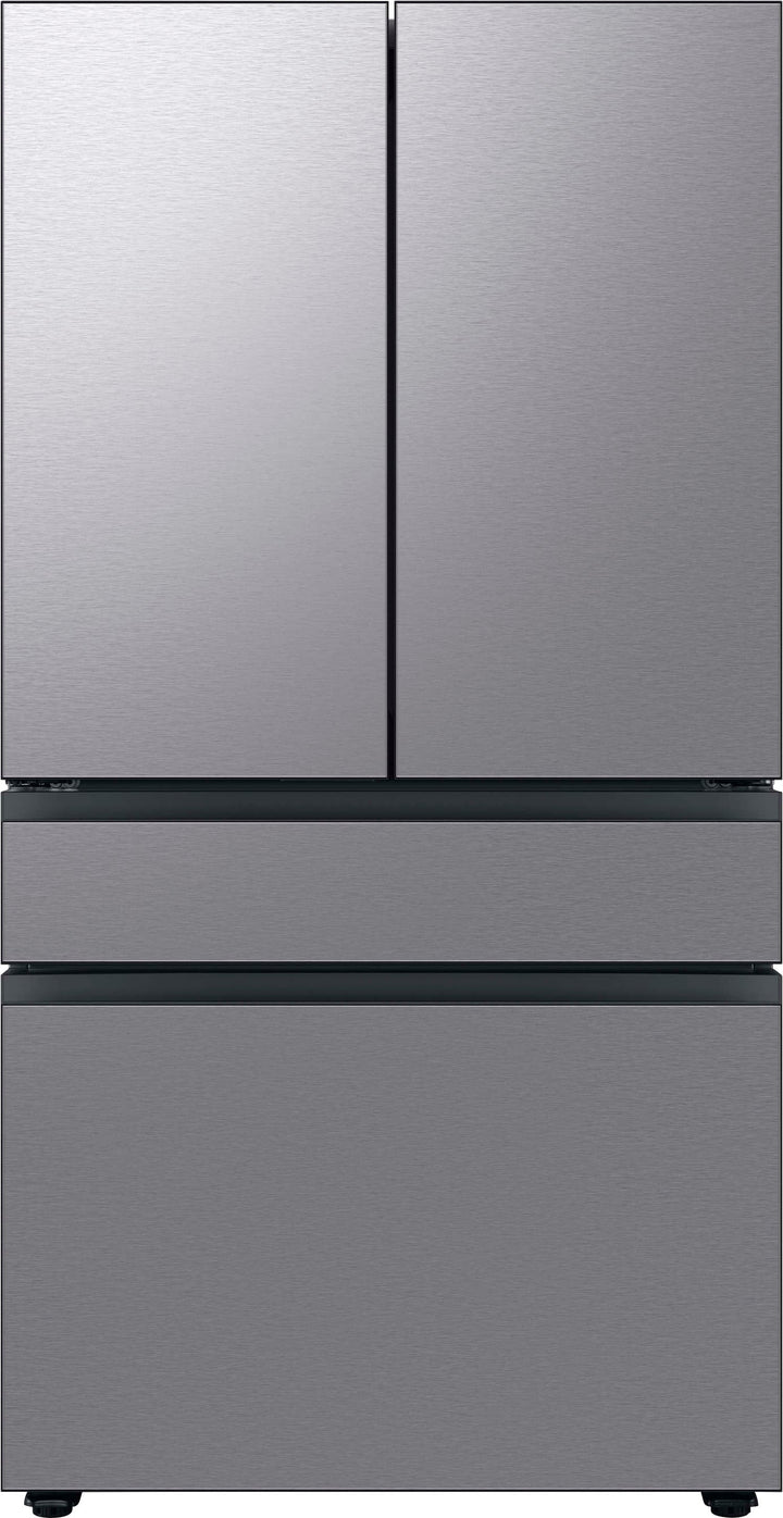 Samsung - BESPOKE 29 cu. ft. 4-Door French Door Smart Refrigerator with Beverage Center - Stainless Steel