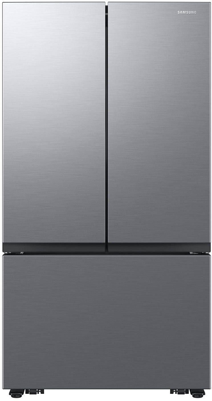 Samsung - 27 cu. ft. 3-Door French Door Counter Depth Smart Refrigerator with Dual Auto Ice Maker - Fingerprint Resistant Stainless Look